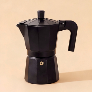Cafetera Moka Negra de Alta Calidad para Estufa, Multicapacidad, con Asa Resistente al Calor para Hogar y Cafetería - Product Image 3