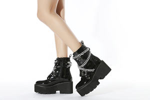 מגפיים הפופולריים ביותר עבור נשים פלטפורמה עקבים נשים מגפיים נעליים באיכות גבוהה קרסול & bootie נשים נעליים - Product Image 4