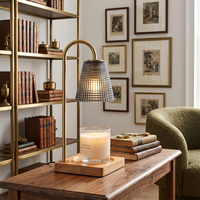Cadeau idéal pour les fêtes : Lampe chauffe-bougie sans flamme, sans fumée, noir mat, avec fusion uniforme pour bougies parfumées