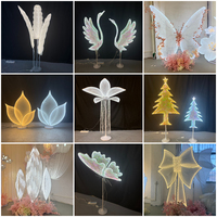 LEDA Meilleures ventes : Support de fleurs LED lumineuses pour décoration de fenêtres d'hôtels et de vitrines, accessoires de mariage, lampes de chemin à brancher, fleurs à pétales lumineux