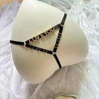 Nouveauté 2026 : String sexy en dentelle noire en forme de cœur avec lettres dorées personnalisables – Modèles tendance