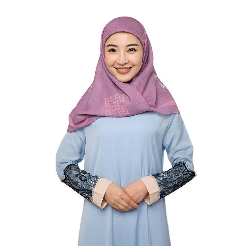 2021 Newest Tudung fashion printed chiffon hijab Malaysia women shawl hijab