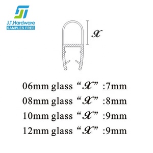 Bathroom Accessories Frameless Glass Shower <strong>Door</strong> Waterproof Black Plastic <strong>PVC</strong> <strong>Sealing</strong> <strong>Strip</strong> - Product Image 3