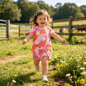 Robe T-shirt une pièce personnalisée pour filles et enfants avec motifs imprimés pour le printemps, l'automne et l'été ODM - Product Image 6