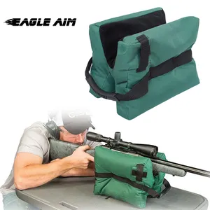 çekim çanta kum Suppliers-Açık av silahı aksesuarları çekim dinlenme çantası ve tüfek tezgahı yeşil doldurulmamış kum