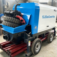 Pompe à béton diesel remorquable, efficace et durable, pour le coulage de béton sur chantier