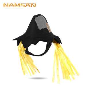 NAMSAN Pet Halloween <b>Hat</b> Adjustable Black <b>Straw</b> <b>Man</b> Costume For Cats Dogs Party Decor - Product Image 1