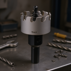 Toma el T.C.T. Sierra perforadora para acero inoxidable de 10 mm, fabricada en Italia con broca central en espiral - Product Image 3