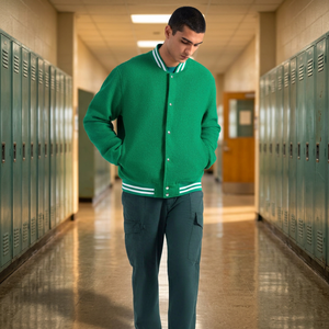 High Quality Premium Letterman <b>Jacket</b> <b>for</b> <b>Men</b> 100% Polyester Quick Dry Breathable Winter Warm Comfortable Casual Streetwear - Product Image 1