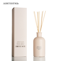 Nouveau style diffuseur de parfum d'ambiance de luxe pour la maison, en bouteille de verre avec bâtonnets en fibre, marque privée