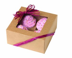 Personnalisé papier <span class=keywords><strong>chocolat</strong></span> emballage pas cher glace boîte à fenêtre transparente - Product Image 3