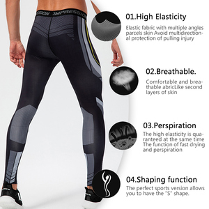 Nuovi collant sportivi da corsa Fitness <span class=keywords><strong>abbigliamento</strong></span> da palestra Leggings sportivi pantaloni a compressione da uomo - Product Image 6
