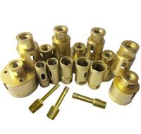 Kit de forets diamantés M14 à tige en acier brasé sous vide avec finition lisse, longueur 60 mm, pour perçage du marbre/du granit/des carreaux