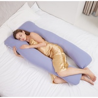Oreiller de grossesse ergonomique rafraîchissant en forme de U, en coton PP et fibres creuses respirantes, pour soulager les dormeurs latéraux, OEM