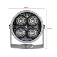 850nm IR LED Illuminateur 4 pièces Array LED Extérieur Étanche IR Éclairage 40M pour CCTV Caméras CCTV Accessoire
