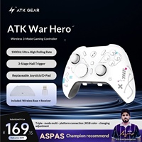 Control Inalámbrico para Juegos ATK Battle Axe Pro Tri-Modo con Joystick de Efecto Hall, Gatillos y Base de Carga para Switch, PC, iOS y Android