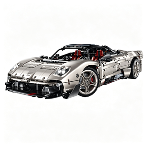 GULY10657 Coche 1:8 Serie Supercar Utopia, Modelo de Carreras, Juguete Educativo de Construcción, Bloques de Plástico para Armar, Juego de Construcción DIY - Product Image 1