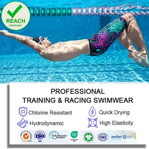 Maillots <span class=keywords><strong>de</strong></span> <span class=keywords><strong>bain</strong></span> <span class=keywords><strong>de</strong></span> compétition pour hommes, résistants au chlore, à séchage rapide, compressifs, pour l'entraînement et la compétition, OEM - Product Image 4