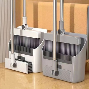 3 In 1 Broom Dustpan And Floor Brush Set With Thick Soft Bristles For Cleaning - Product Image 1