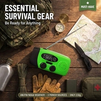 2000mAh Emergency Crank Radio with NOAA Weather Band for Survival Gear Suppliers and Camping Shops