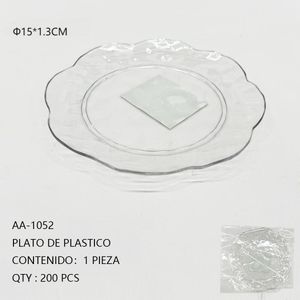 CASAMAX WL AA-1052 Assiette en plastique réutilisable transparente sans BPA - Passe au lave-vaisselle, au congélateur et au micro-ondes. Fête. Classique - Product Image 6