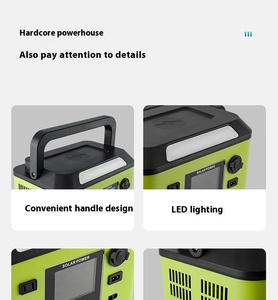 สถานีพลังงานแสงอาทิตย์แบบพกพา LiFePO4 MPPT 300W 500W 1000W คลื่นไซน์บริสุทธิ์ พร้อมหน้าจอ LED สำหรับใช้งานกลางแจ้งและฉุกเฉิน - Product Image 3