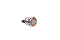 Interruptor Táctil de Botón Corto de Acero Inoxidable de 12/16/19/22/25/30 mm, Micro IP67 Impermeable, 220 V, LED, Lámpara de Símbolo de Encendido, Momentáneo