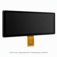 Modul LCD Sentuh IPS 10,25 inci 1920x720 HD Layar Bar dengan Lampu Latar LED, Kaca Dragontrail 9H, Lapisan UV, Casing, LVDS 50 PIN