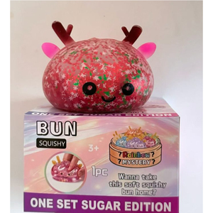 ของเล่นบีบลดความเครียดรูปกวางคริสต์มาส SY New Crystal Kawaii แบบกลิตเตอร์  รูปทรงเกี๊ยวซาลาเปา  บรรจุในกล่องสุ่ม  สามารถปรับแต่งโลโก้ได้  วัสดุ PU - Product Image 2