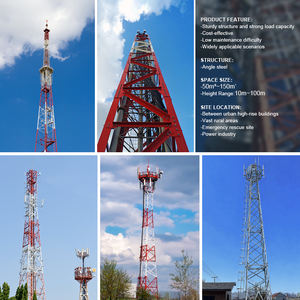 Hochbelastbarer Maßgefertigter Telekommunikations-Winkelstahlturm Kohlenstoffstahl Feuerverzinkt für 4G/5G-Antennen - Product Image 4