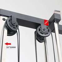 Máquina de Gimnasio para Montar en la Pared, Entrenador de Poleas para Ejercicios de Espalda, Expansión de Pecho y Crossover con Sistema de Poleas Dobles Ajustables