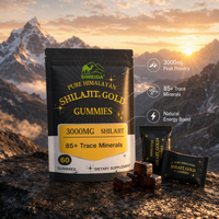 Extrait de Dongge Ali, Shilajit Pur de l'Himalaya, Gummies Or, Minéraux - Complément Alimentaire pour Adultes, Antioxydant, Soutien Immunitaire