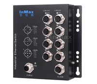 Fabricante InMax, Switch M12, Rohs, Gigabit Lan, Metro, Sistema de Seguridad CCTV, Cámara IP para Vehículos, En50155, Ethernet Industrial, Ferrocarril
