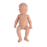 Poupée Reborn en Silicone de 12 pouces, faite à la main, yeux fermés, rose, chapeau mignon, vêtements, cadeau pour filles
