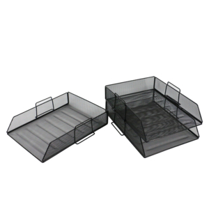 Văn Phòng Cung Cấp Đen Kim Loại Dây Lưới 3 Lớp Có Thể Tháo Rời Khay Tập Tin - Product Image 6