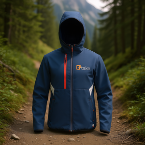 เสื้อแจ็คเก็ตซอฟต์เชลล์ Ttake รุ่น Workwear สีน้ำเงิน ไซส์ XS สำหรับใช้งานกลางแจ้ง - Product Image 3