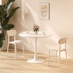 Elegant and Luxurious <strong>White</strong> Circular Leisure Coffee <strong>Table</strong> for <strong>Small</strong> Dining <strong>Table</strong> - Product Image 2