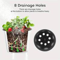 Pot Tanaman Plastik Warna Pink Hitam Tanah Liat Putih Dua Warna Lembut untuk Kebun dan Pembibitan