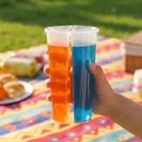 Gobelets jetables Mox écologiques de qualité alimentaire en PET à paroi simple, transparents, de 12 oz, diamètre 90 mm, avec logo personnalisé, pour boissons gazeuses froides