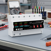 Commutateur de transfert automatique JIUJI JJVPD6-63VAK 63A avec protection contre les surtensions, les sous-tensions et les surintensités, sélecteur de phase automatique