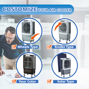 Enfriador de <span class=keywords><strong>Aire</strong></span> Evaporativo Portátil con Flujo de <span class=keywords><strong>Aire</strong></span> de 5000m3/h, Sistema de <span class=keywords><strong>Aire</strong></span> <span class=keywords><strong>Acondicionado</strong></span>, <span class=keywords><strong>Ventilador</strong></span> de Enfriamiento por Agua - Product Image 5