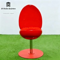 Chaise de fleur de rose de tulipe créative en fibre de verre chaise de repos de barre de magasin de boissons de pastèque de fraise extérieure