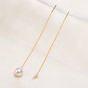 ต่างหูเงินแท้ S925 แบบ DIY พร้อมฐานเปล่าสำหรับใส่ไข่มุกทรงกลมหรือทรงรีขนาด 7-10 มม. อุปกรณ์ตกแต่งแฟชั่นแบบห้อย รุ่น 2272 - Product Image 1