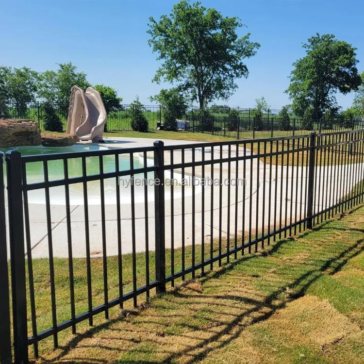 Toptan galvanizli dekoratif 6ft 8ft metal alüminyum çit yard çit ferforje çit