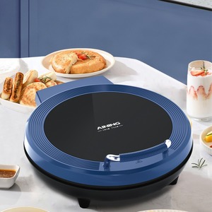 Aining Electric Griddle 35Cm Double-Sided Heating Multifunctional Crepe Pancake Maker Blue Silver Gray - Product Image 3
