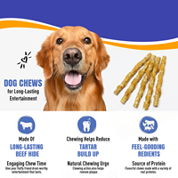 Friandises à mâcher pour chiens : Bâtonnets de viande de bœuf riches en protéines, croquants et équilibrés, enveloppés de poulet, facilement digestibles pour dents sensibles