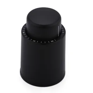 High quality ABS plastic press type red wine vacuum fresh-keeping stopper with date scale