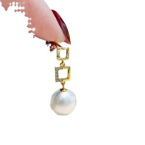 Accesorios de Plata S925 para DIY con Perlas, Joyería de Plata de Moda, Aretes con Cuentas Redondas de 8-13 mm, Bandeja Vacía para Aretes 22160 - Product Image 5