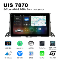 7870 2K 10.36 Inch Android 16 8Core Layar Terpisah Dashboard Stereo Mobil CarPlay GPS DSP Pemutar Audio untuk Highlander