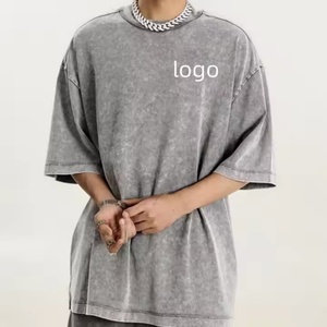 เสื้อยืดโอเวอร์ไซส์ผ้าฝ้ายวินเทจ 100% ซักแล้ว พิมพ์ลายได้ตามต้องการ เสื้อยืดเนื้อหนา สำหรับผู้ชาย เสื้อยืดเปล่าเรียบๆ สำหรับผู้ชาย - Product Image 3